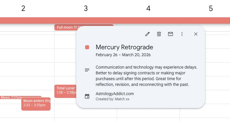 Mercury retrograde
